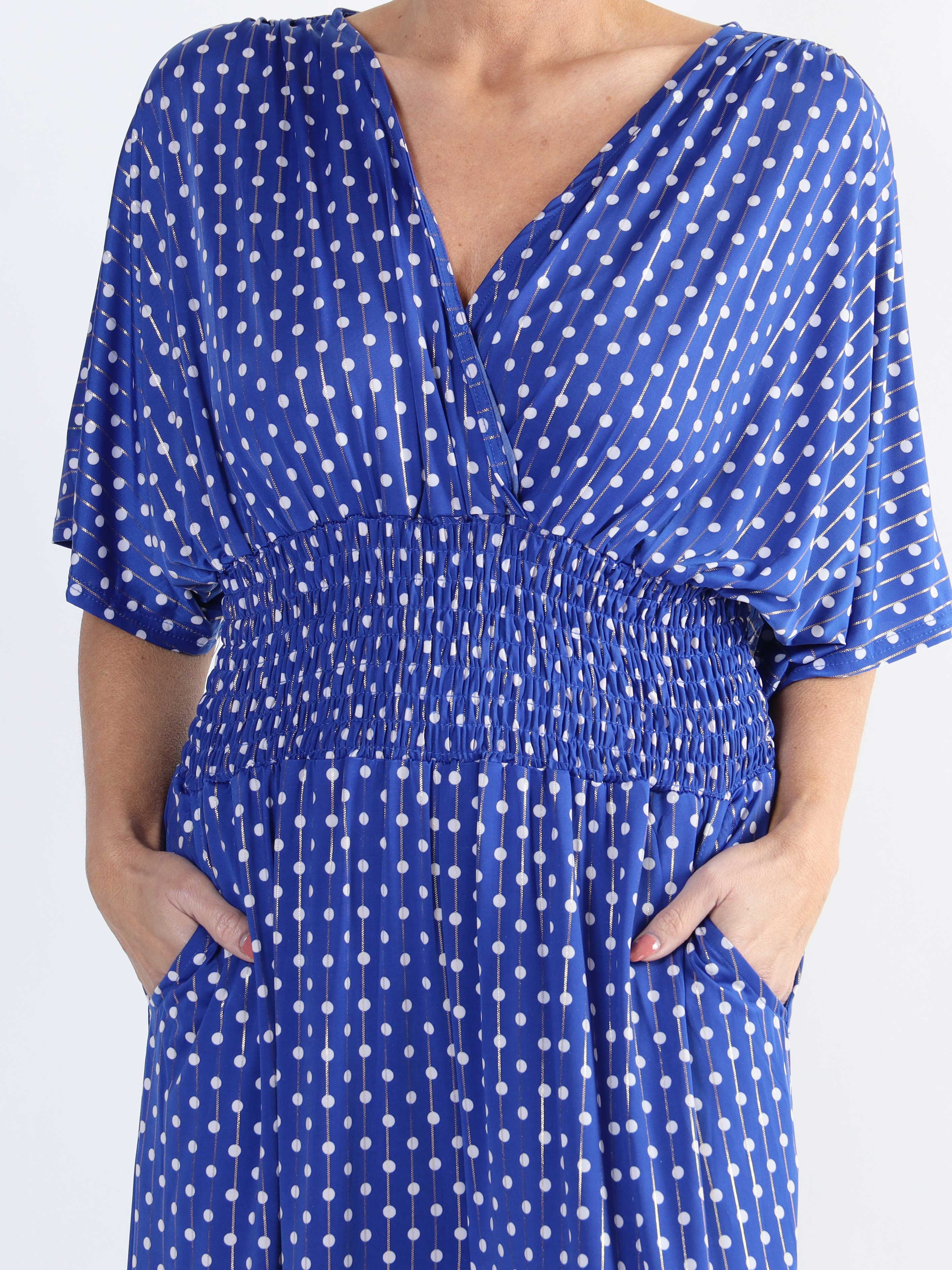 Pams Dot Jumpsuit - Jumpsuit med resår och prickar i stora storlekar - Black